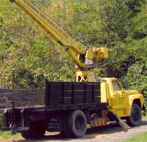 lot clearing truck